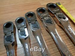 USA CRAFTSMAN LOCKING FLEX HEAD Ratcheting Wrench Set SAE standard INCH 5pc