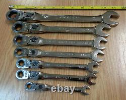 USA CRAFTSMAN LOCKING FLEX HEAD Ratcheting Wrench Set SAE standard INCH 7pc