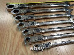 USA CRAFTSMAN LOCKING FLEX HEAD Ratcheting Wrench Set SAE standard INCH 7pc