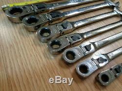 USA CRAFTSMAN LOCKING FLEX HEAD Ratcheting Wrench Set SAE standard INCH 7pc