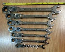 USA CRAFTSMAN LOCKING FLEX HEAD Ratcheting Wrench Set SAE standard INCH 7pc