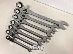 USA CRAFTSMAN Ratcheting Wrench Locking Flex Head Standard Set 7 piece ratchet