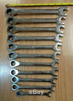 USA Made = CRAFTSMAN = 11pc. Reversible Ratcheting Wrench Set METRIC Box MM