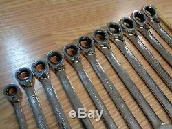 USA Made = CRAFTSMAN = 11pc. Reversible Ratcheting Wrench Set METRIC Box MM