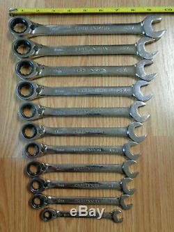 USA Made = CRAFTSMAN = 11pc. Reversible Ratcheting Wrench Set METRIC Box MM