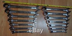 USA Made CRAFTSMAN INDUSTRIAL Ratcheting Wrench Sets METRIC & SAE INCH box end