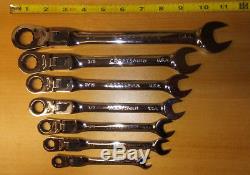 USA Made CRAFTSMAN Locking Flex Head Ratcheting Wrench Set SAE inch 42400 NEW