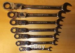 USA Made CRAFTSMAN Locking Flex Head Ratcheting Wrench Set SAE inch 42400 NEW
