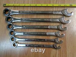 USA Made CRAFTSMAN RATCHETING Speed WRENCH SET 6pc. SAE INCH combination box end