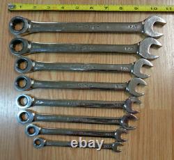 USA Made CRAFTSMAN RATCHETING WRENCH SET METRIC Polished ratchet box end RARE