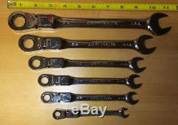 USA Made CRAFTSMAN SAE inch Locking Flex Head Ratcheting Wrench Set NEW 6pc