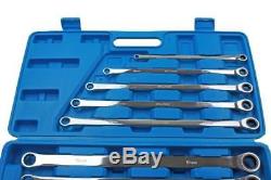 US PRO 10pc Extra Long Double Ring Single Gear Ratchet Spanner Wrench Set 8-19mm