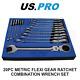 Us Pro 20pc Metric Flex Gear Ratchet Combination Spanner Wrench Set 8 32mm