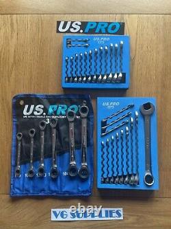US PRO Tools Spanners Set Metric Stubby & Ratchet Christmas Deal NEW