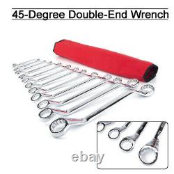 Universal 12Pc Double End Ratcheting Socket Wrench Metric Spanner Gear Tools Set
