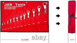 Universal 12Pc Double End Ratcheting Socket Wrench Metric Spanner Gear Tools Set