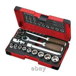 VESSEL HRW3002M-W 3/8 Non Slip Woody Socket Wrench Set of 16 Pcs New Japan