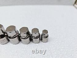 VINTAGE CRAFTSMAN 42801 LOW PROFILE RATCHET WRENCH SOCKETS METRIC SET 8Pc USED