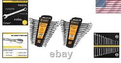 Versatile Ratcheting Wrench Set for Auto and Mechanic Repair 30pcs SAE&Metric