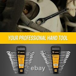 Versatile Ratcheting Wrench Set for Auto and Mechanic Repair 30pcs SAE&Metric