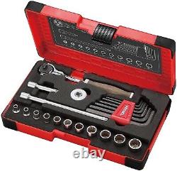 Vessel 1/4 Woody Compo Swivel Ratchet Socket Wrench Set Hrw2004m-sw