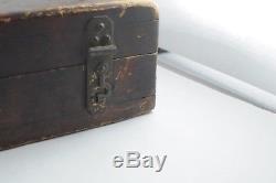 Vintage 1920's Starrett Ratchet Wrench Socket Set In Wood Box