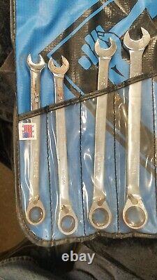 Vintage ARMSTRONG USA 7 Piece SAE Ratcheting Combination Wrench Set 3/8 3/4
