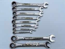 Vintage Craftsman 10pc SAE Metric Ratcheting Combination Wrench Set Made in USA