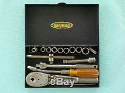 Vintage Craftsman 1939 Midget Ignition Wrench Set early BE female ratchet