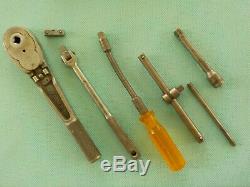 Vintage Craftsman 1939 Midget Ignition Wrench Set early BE female ratchet