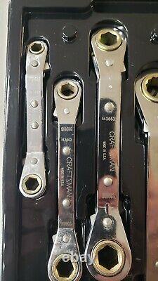 Vintage Craftsman 5 pc Metric Offset Ratchet Box Wrench Set Double Ended MINT