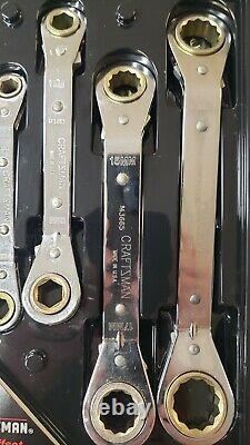Vintage Craftsman 5 pc Metric Offset Ratchet Box Wrench Set Double Ended MINT