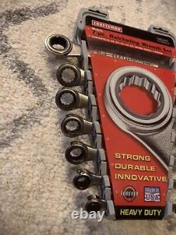Vintage Craftsman 7pc Metric Ratcheting Wrench Set Made in USA BRAND NEW 942443