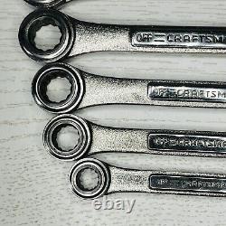 Vintage Craftsman 8pc Metric Ratcheting Combination Wrench Set 42445 Made in USA