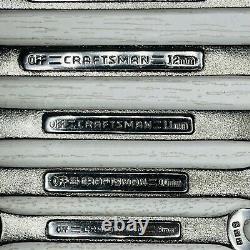 Vintage Craftsman 8pc Metric Ratcheting Combination Wrench Set 42445 Made in USA