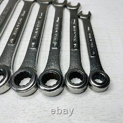 Vintage Craftsman 8pc Metric Ratcheting Combination Wrench Set 42445 Made in USA
