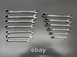 Vintage Craftsman Gk-e- 13pc Professional Ratcheting Wrench Set Sae & Metric USA