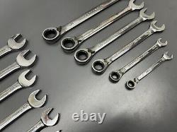Vintage Craftsman Gk-e- 13pc Professional Ratcheting Wrench Set Sae & Metric USA
