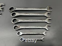 Vintage Craftsman Gk-e- 13pc Professional Ratcheting Wrench Set Sae & Metric USA