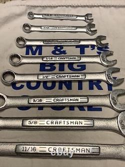 Vintage Craftsman USA 14pc 12pt SAE Combination Wrench Set 1/4 thru 1-1/16