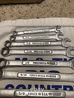 Vintage Craftsman USA 14pc 12pt SAE Combination Wrench Set 1/4 thru 1-1/16