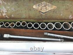 Vintage Craftsman USA 1/2 Inch Drive Sockets Ratchet Breaker Bars Extension Lot
