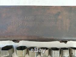 Vintage Walden Worcester Wrench Ratchet Socket Set No. 6 Ford 1920s Tools Auto