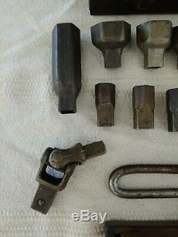 Vintage Walden Worcester Wrench Ratchet Socket Set No. 6 Ford 1920s Tools Auto