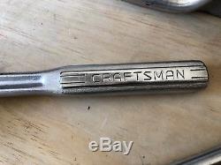 Vintage -v- Craftsman 3/4 Drive Socket Set 44801 Ratchet USA with Metal Box Rare