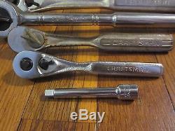 Vtg CRAFTSMAN Torque Wrench Speeder Ratchet Extension Tool Set Lot 1/4 3/8 1/2