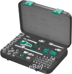 WERA 05003535001 Socket Wrench Set, SAE, 1/4 in. Dr, 41 pc G1254784