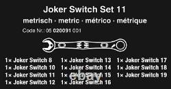 WERA 05020091001 Joker Switch 11 Set of Metric ratcheting combination wrenches