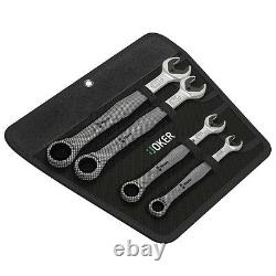 WERA Joker Combi Ratcheting WRENCH Spanner Set 4 in Roll 10mm 19mm