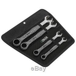 WERA TOOLS Joker Combination Ratchet WRENCH Spanner Set 4 in Roll 10mm 19mm
